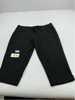 Womans Excellent Athletic Works Pullon Capri Athletic Pants XL Black